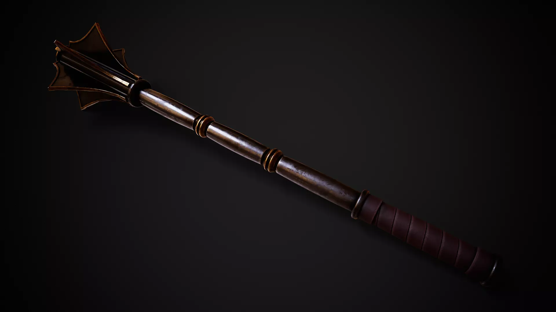 Forthright - Inquisitor Mace Low-poly 3D model