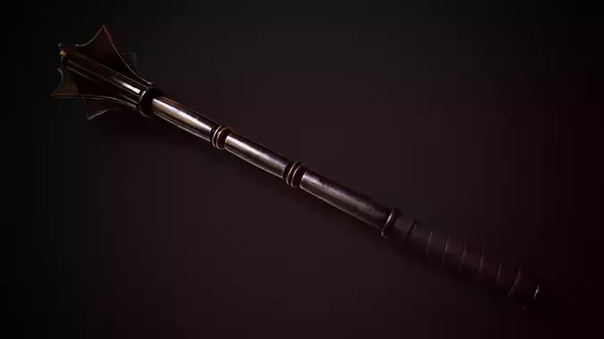 Forthright - Inquisitor Mace Low-poly 3D model