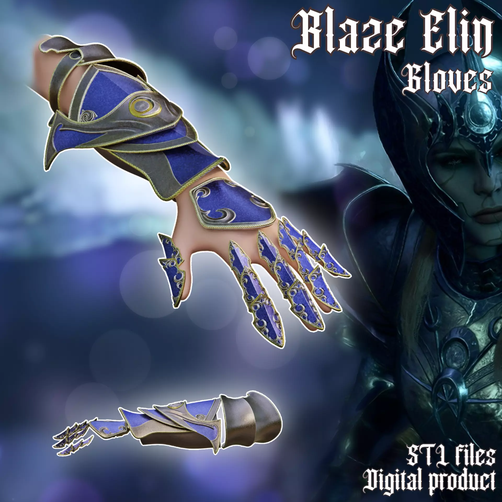 Fantasy Nightsong Dame Aylin Armor Gloves Baldurs Gate 3 3D print model
