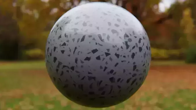 Procedural Grey Terrazzo Concrete Texture - Seamless Material