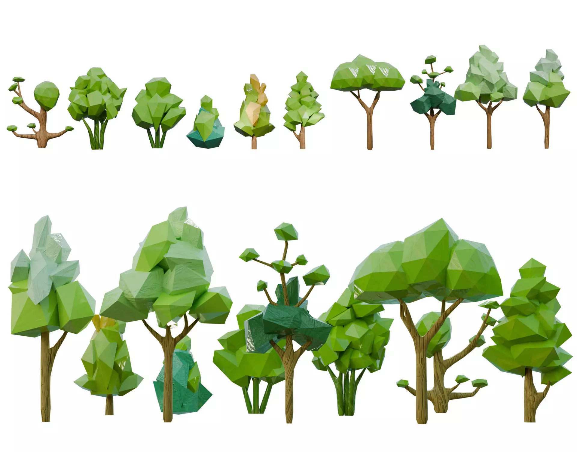 Deconstruction Stylized Tree Pack 01 Low-poly 3D model