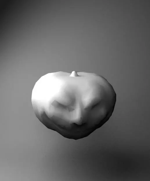 Halloween pumpkin with face 3D model_0