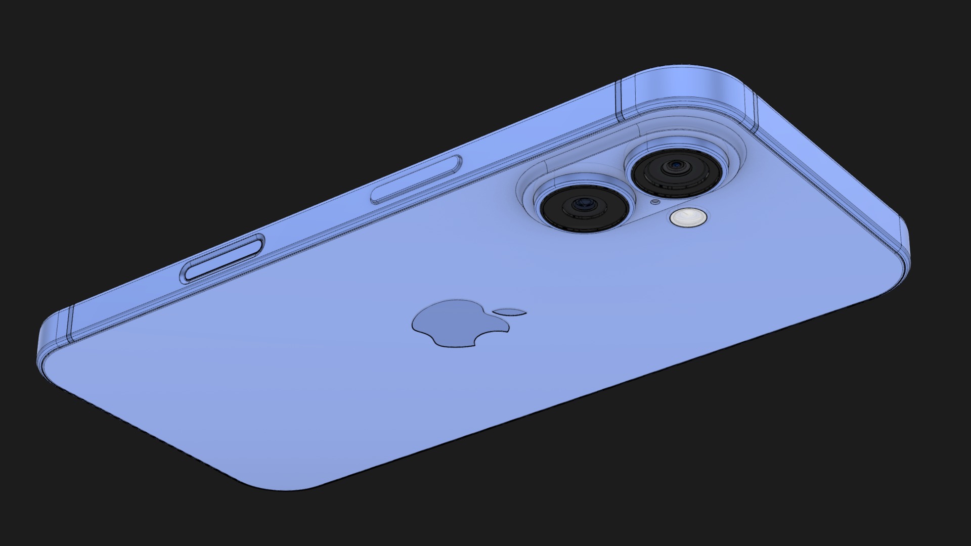 Apple iPhone 16 Ultramarine 3D model_16