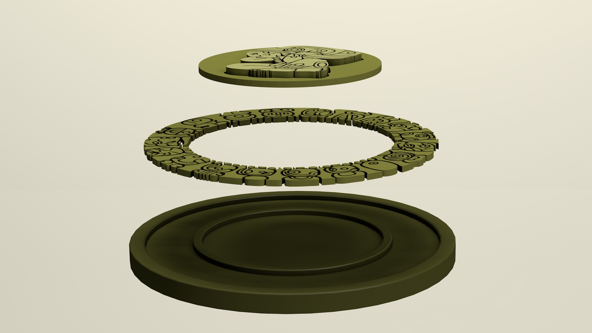 Mayan Calendar 3D model_10