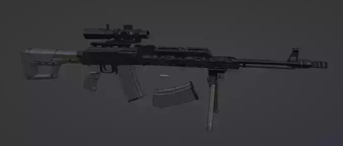 low-poly RPK-74 Tuning