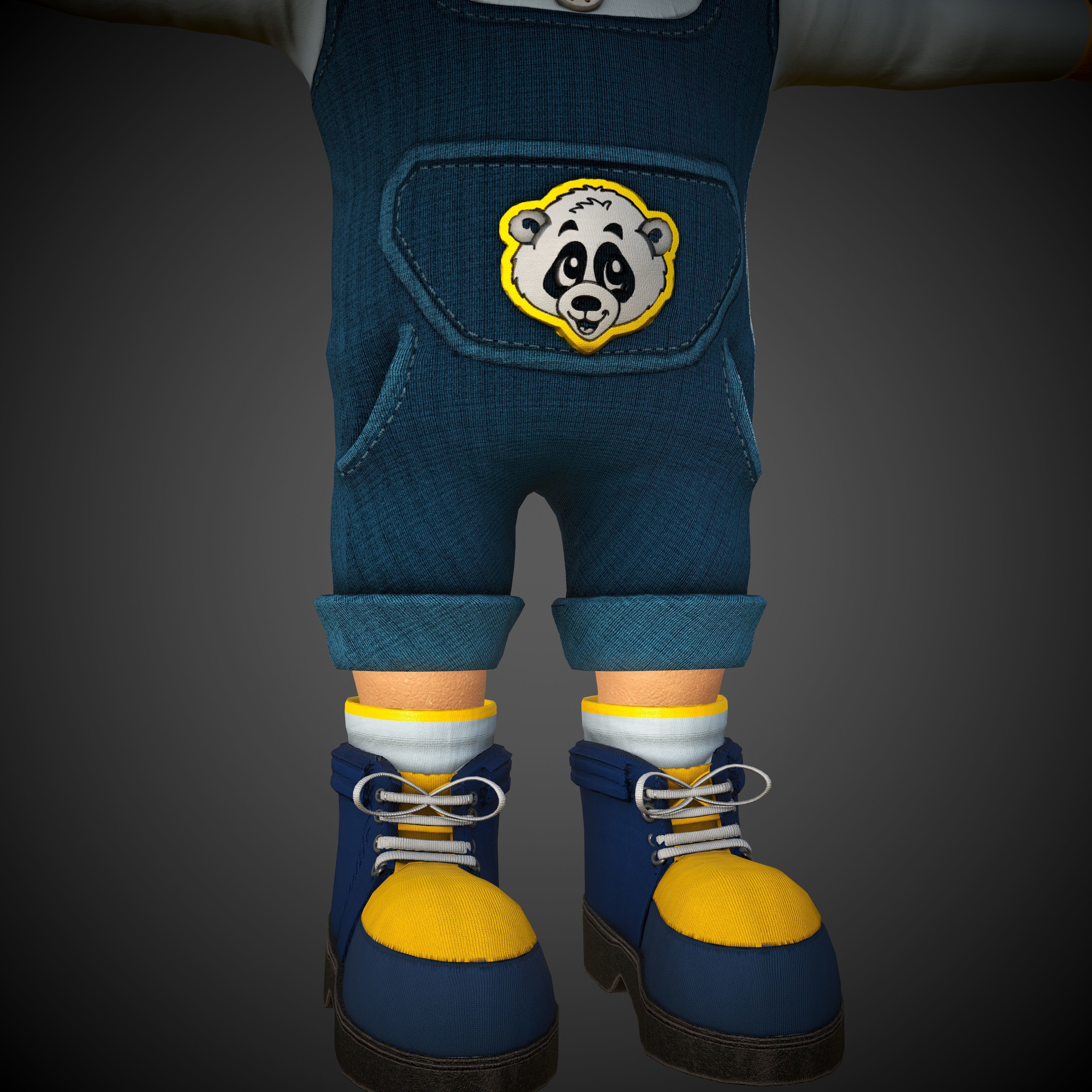 Cartoon Boy Low-poly 3D model_6