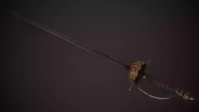 Acies - Inquisitor Rapier Low-poly 3D model