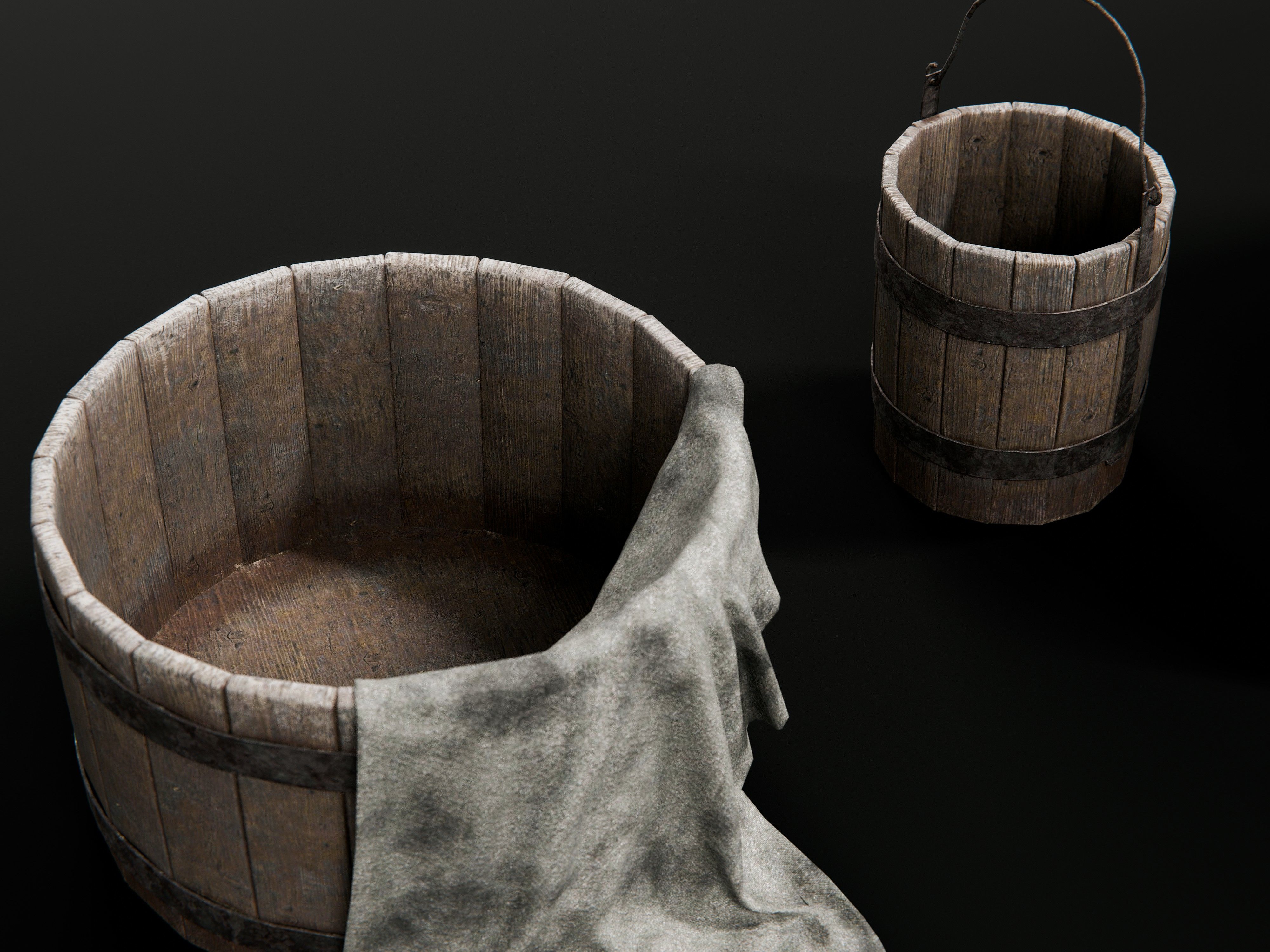 buckets and tubs 3D model_6