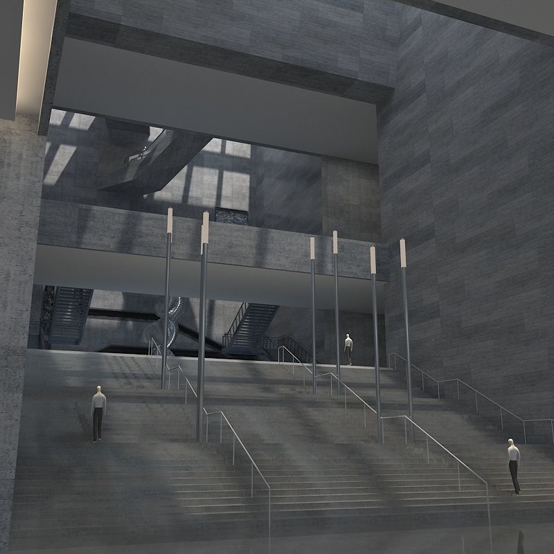 Museum Hall 3D model_3