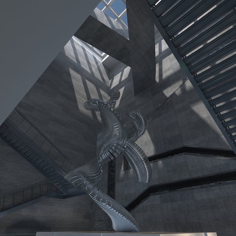 Museum Hall 3D model_4