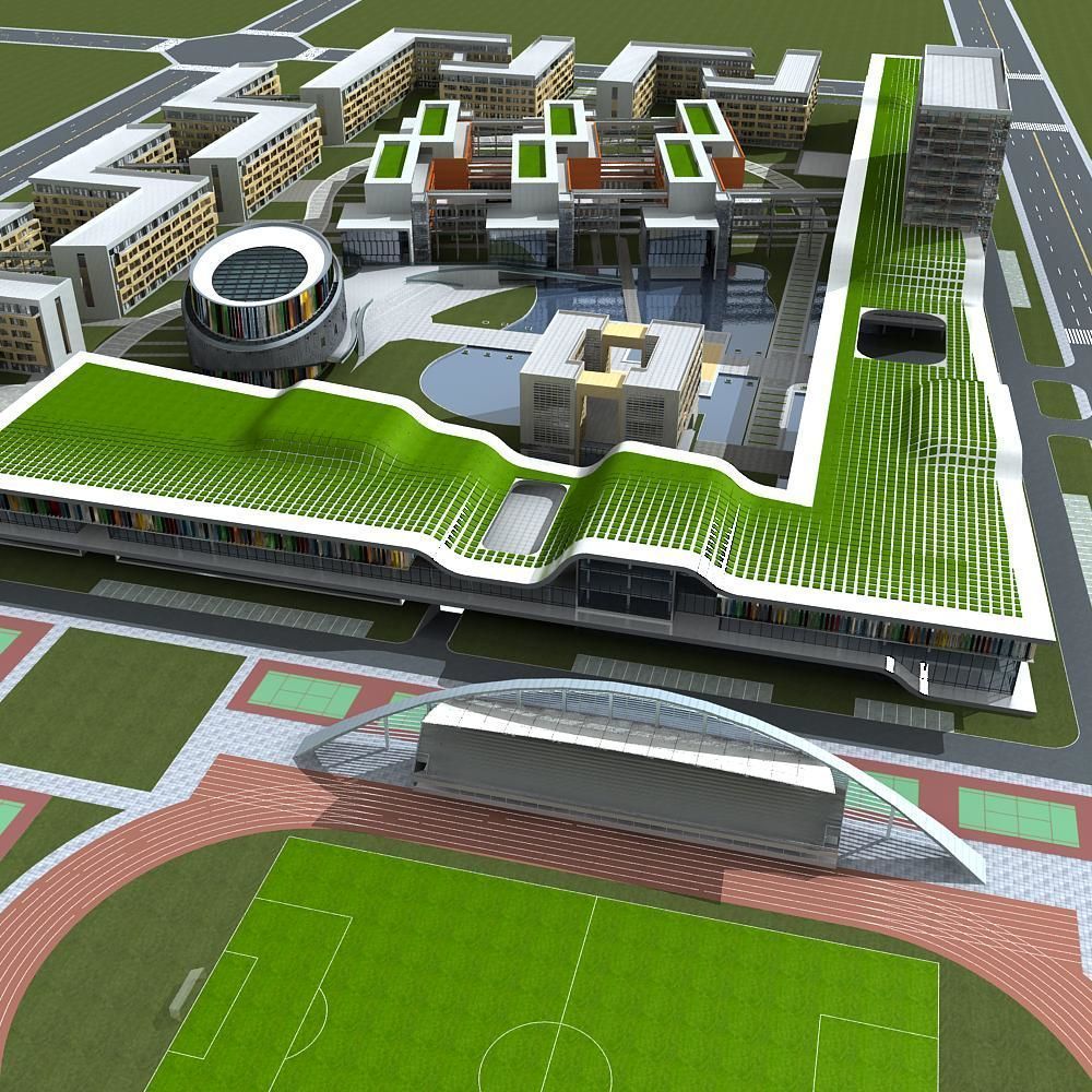 School Scene 3D model_4