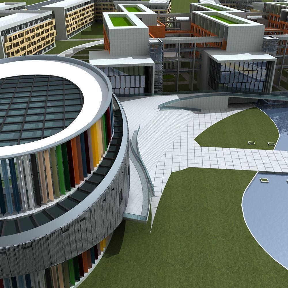 School Scene 3D model_8