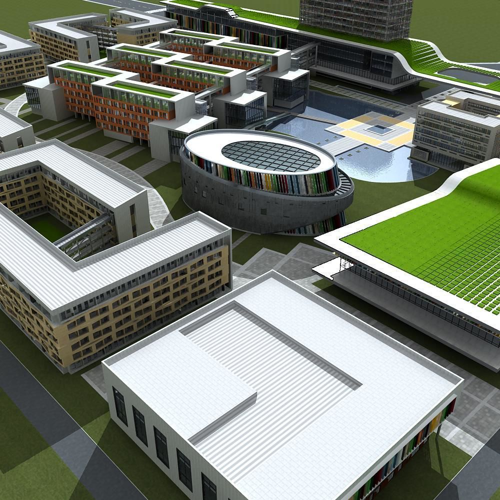 School Scene 3D model_5