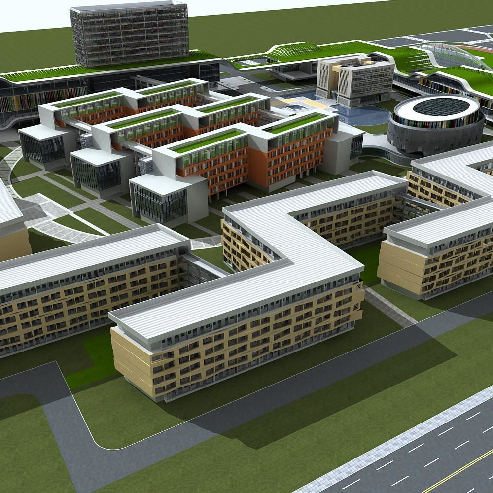 School Scene 3D model_6