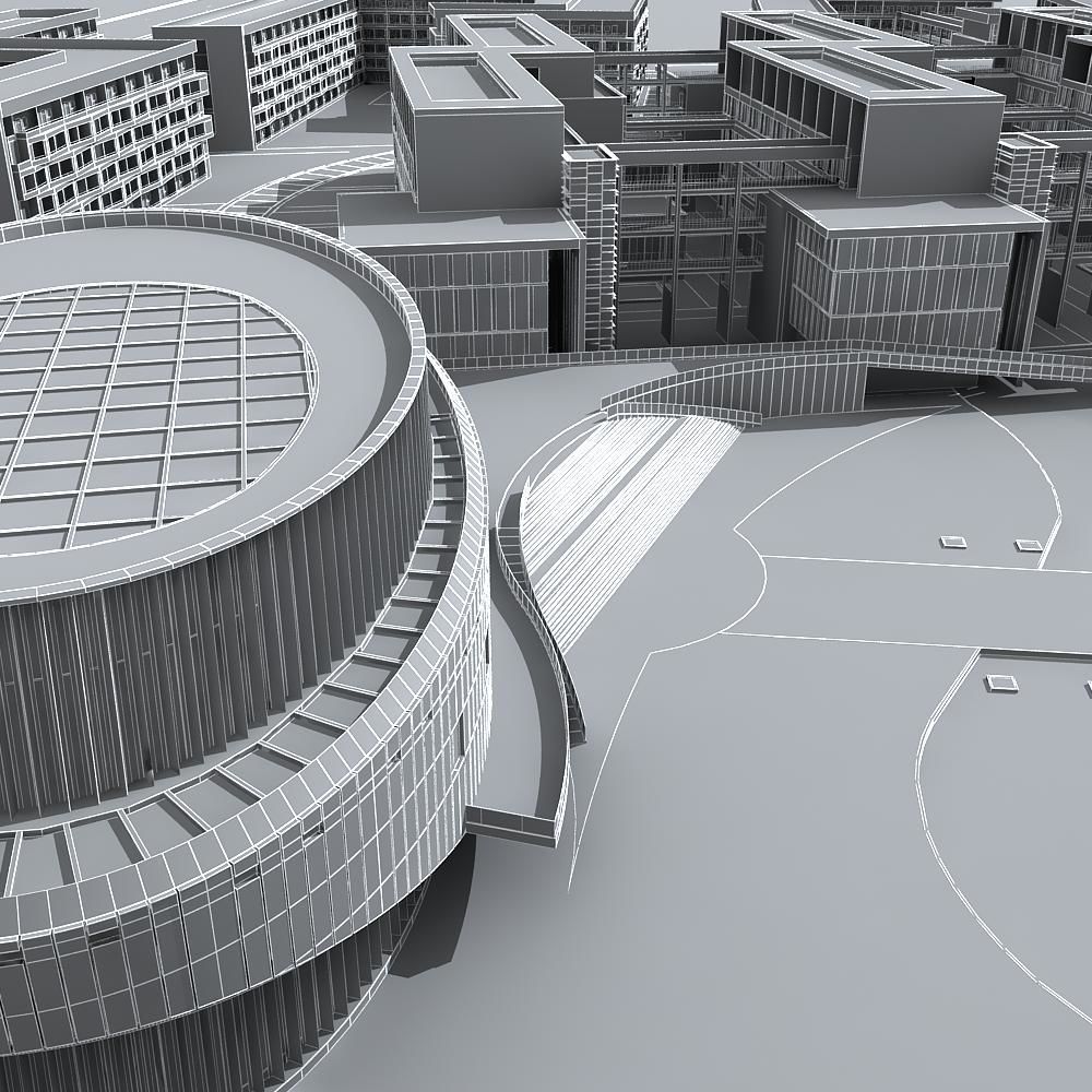 School Scene 3D model_9