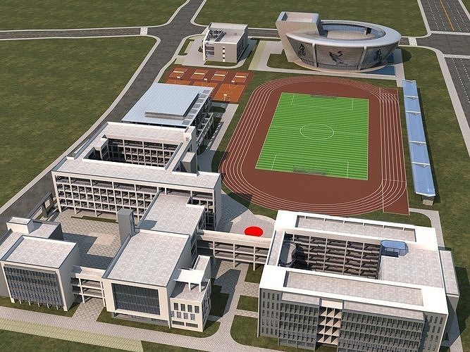 School Scene 3D model