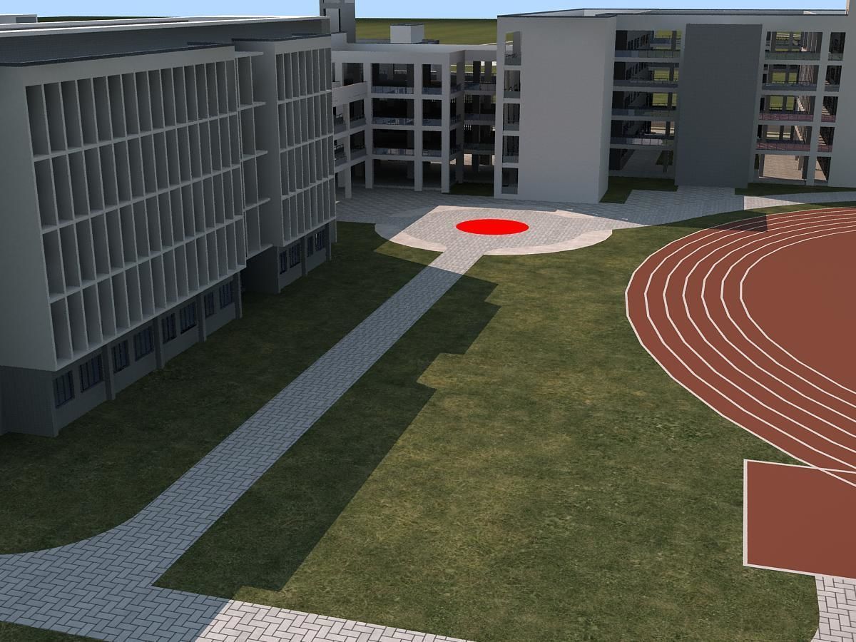 School Scene 3D model_6