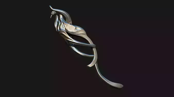 Slender Bird Pendant 3D print model
