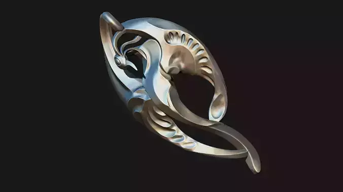 Bird with Spread Wings Pendant 3D print model