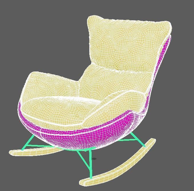 Armchair Loft Design 3D model_2