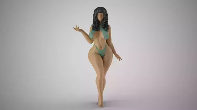Girl in the Garden of Love 2 3D print model