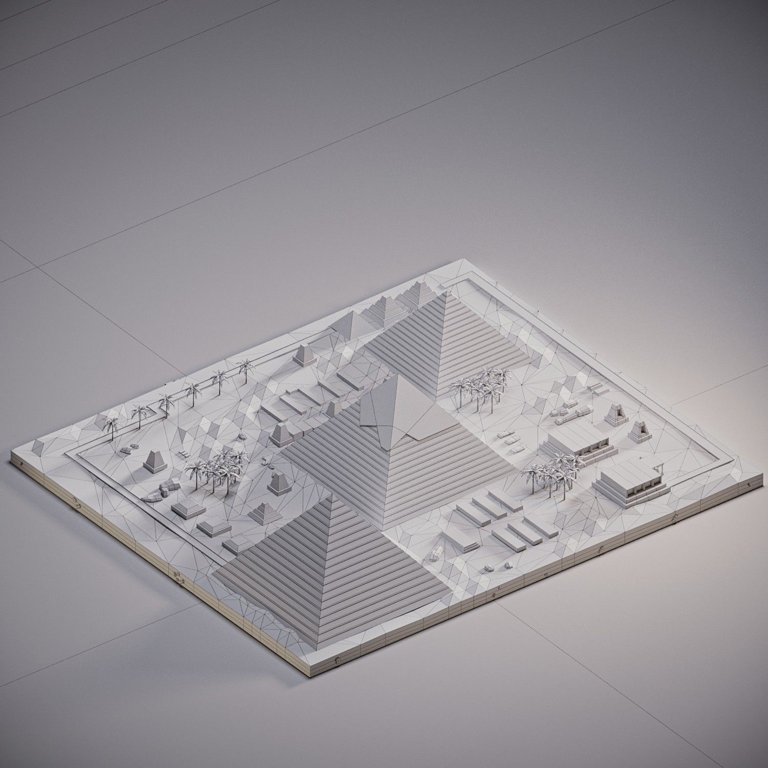 Great Pyramid of Giza Low-poly 3D model_3