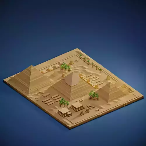 Great Pyramid of Giza Low-poly 3D model