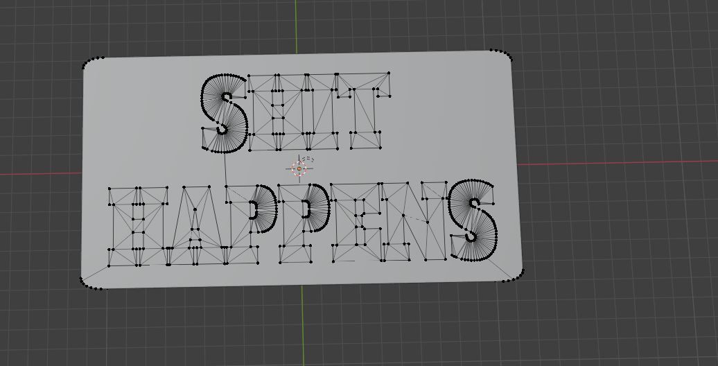 SHIT HAPPENS Trailer Tow Hitch Cover 3D print model_7