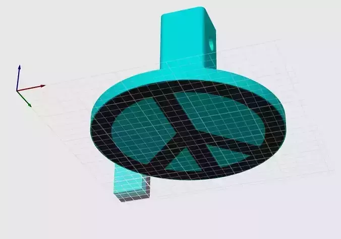 Peace Symbol Medallion Trailer Hitch Cover 3D print model