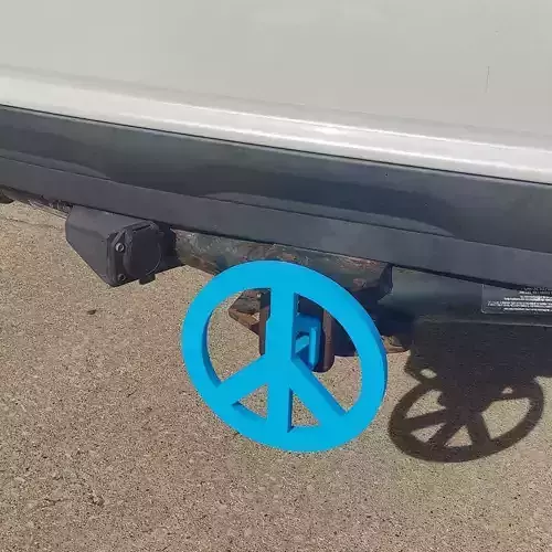 Peace Symbol Trailer Hitch Cover 2