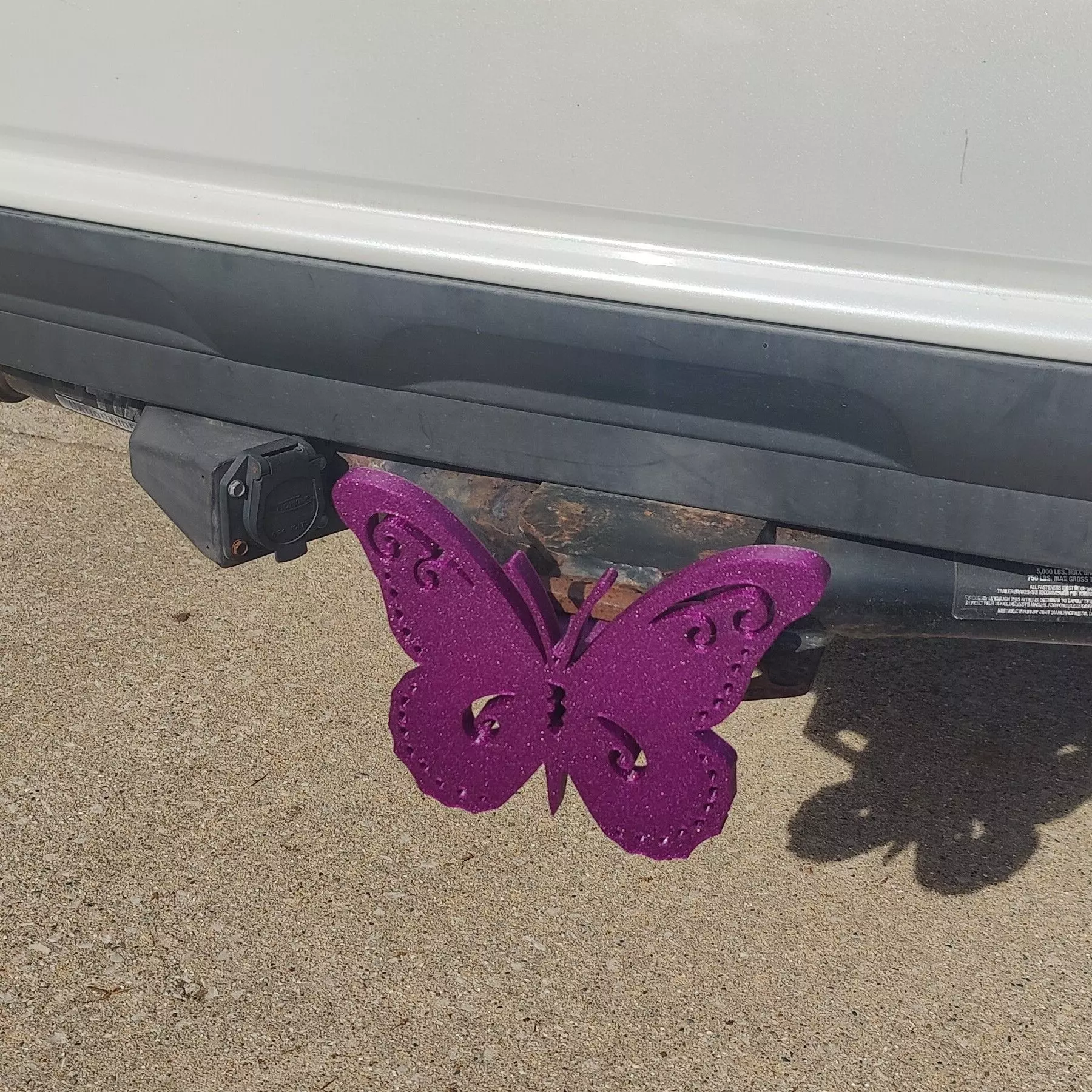 Butterfly Trailer Hitch Cover  3D print model_0