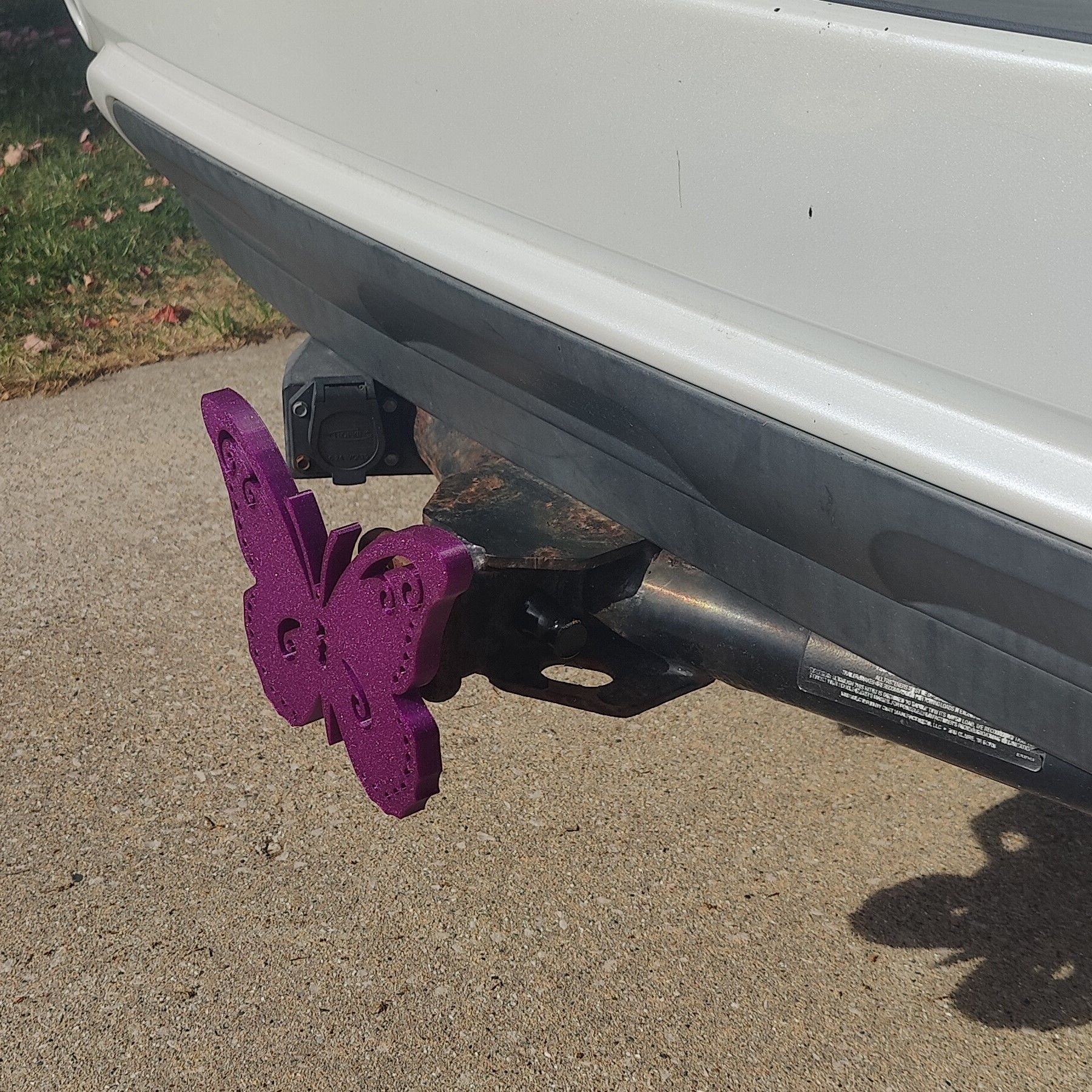 Butterfly Trailer Hitch Cover  3D print model_2