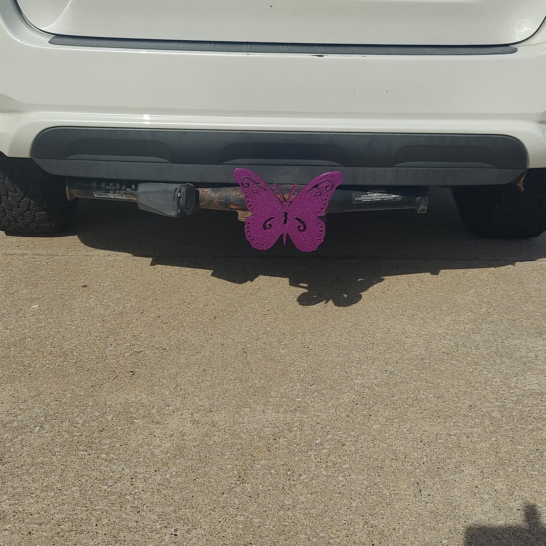 Butterfly Trailer Hitch Cover  3D print model_1