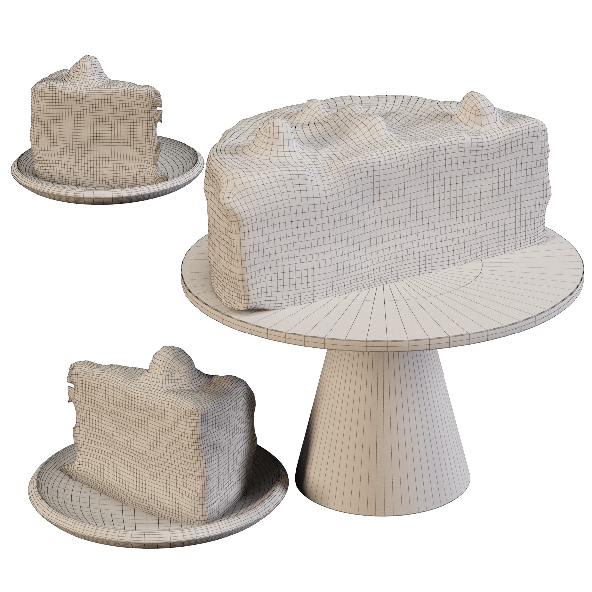 Red Velvet Cake 3D model_1