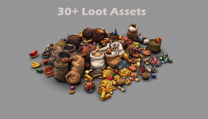 Stylized Treasure Asset Pack - Game Ready Low-poly 3D model