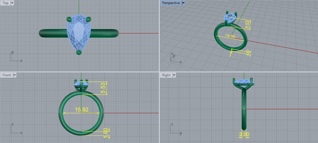 Ring pear Model 6548 3D print model_5