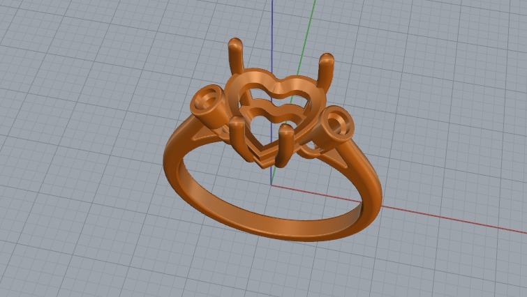 Heart ring Model 6544 3D print model_2
