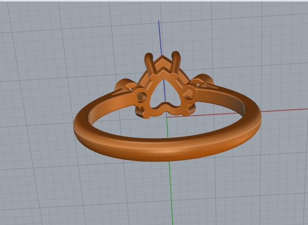 Heart ring Model 6544 3D print model_4