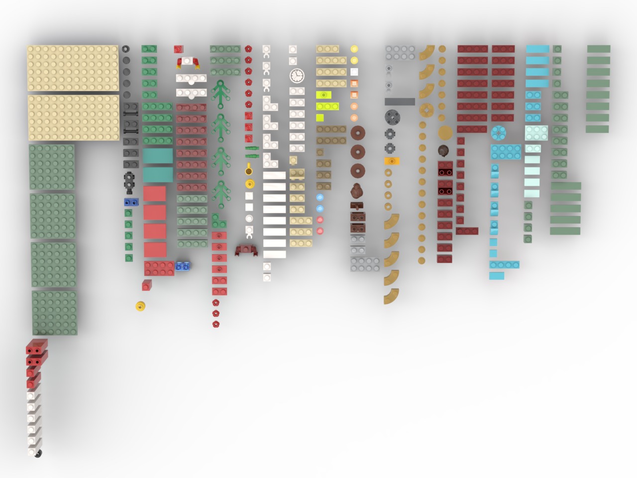 PixelBricks3D - Lego Christmas Gift Box  3D print model_1