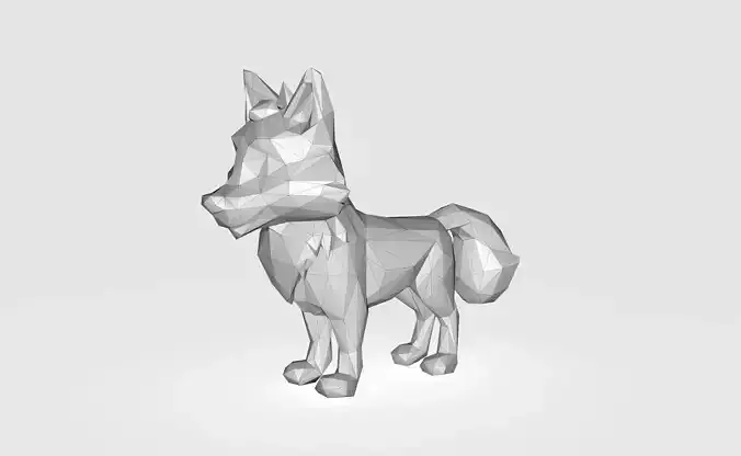 Wolf Low poly Low-poly 3D model
