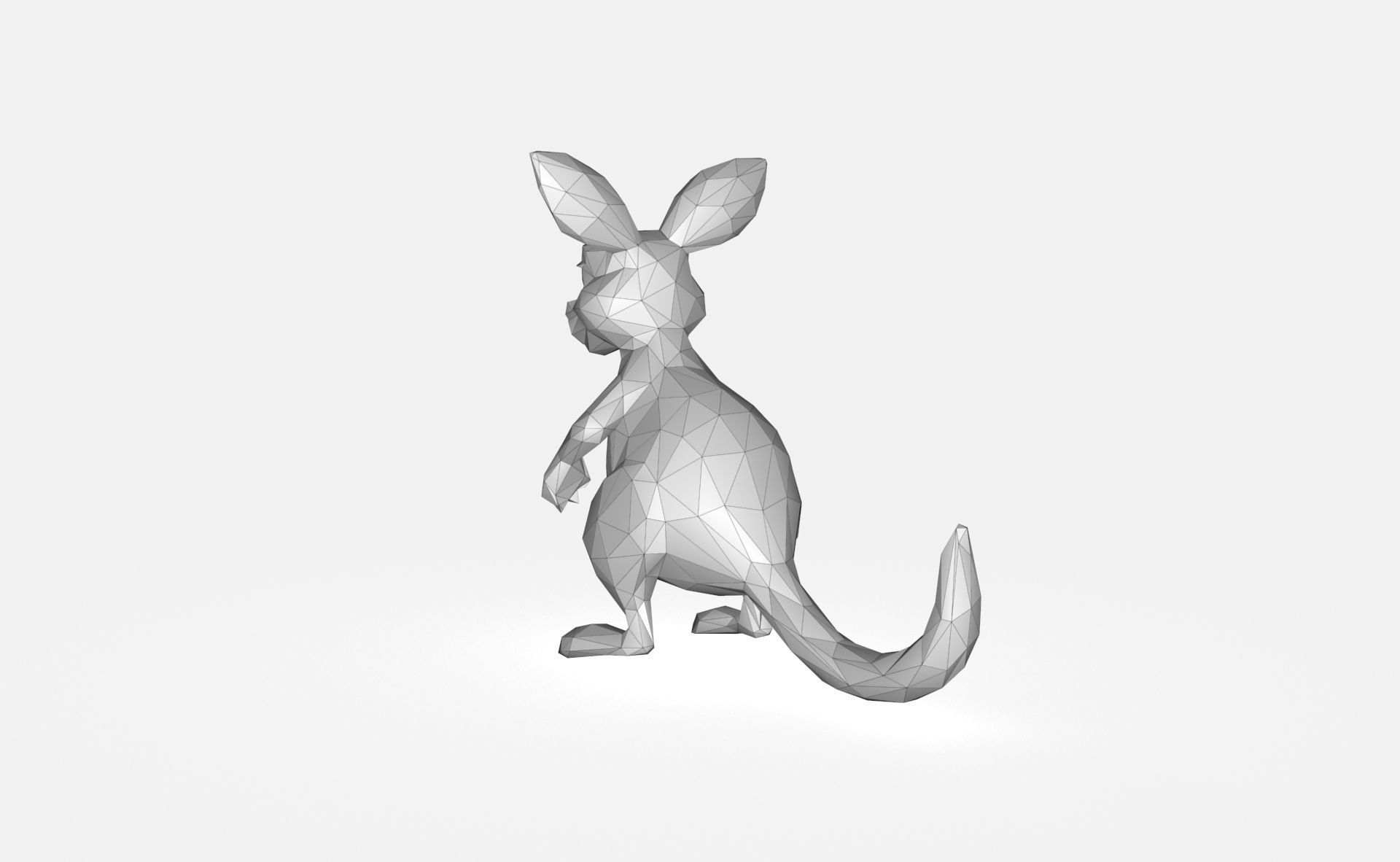 Kangaroo Low poly Low-poly 3D model_2
