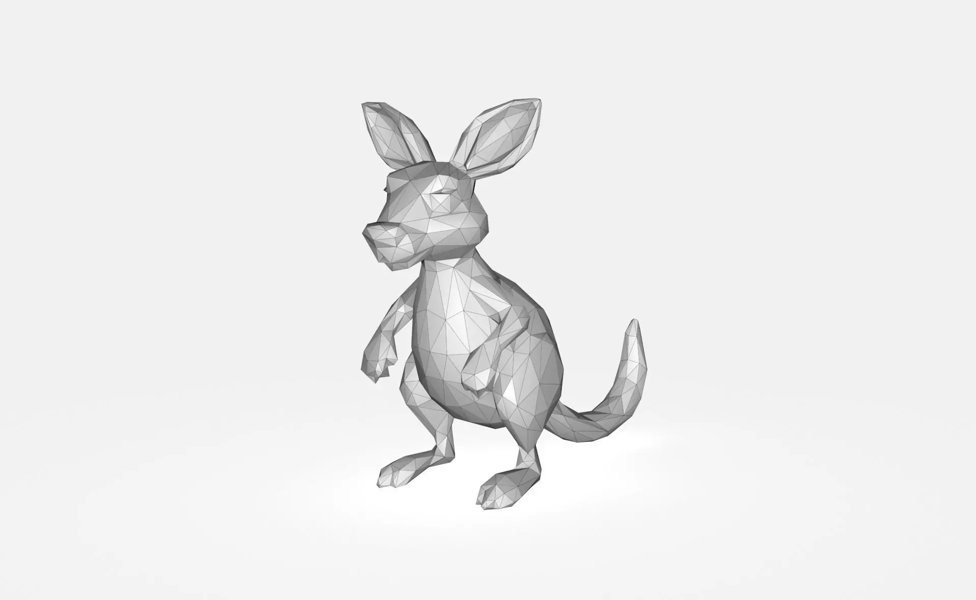 Kangaroo Low poly Low-poly 3D model_0