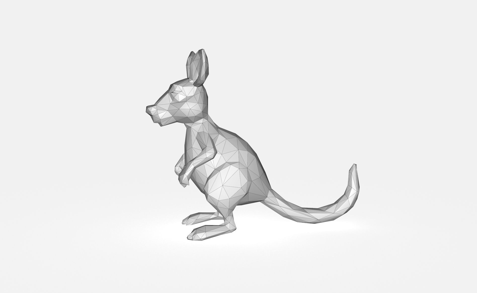 Kangaroo Low poly Low-poly 3D model_1