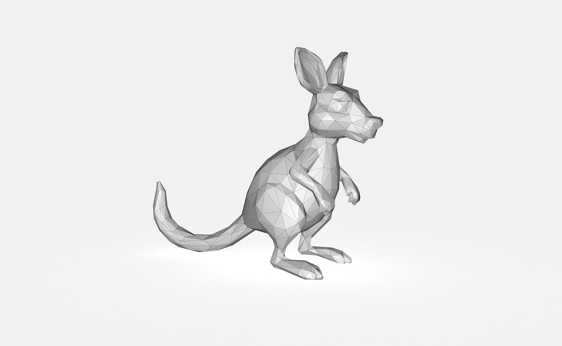 Kangaroo Low poly Low-poly 3D model_3