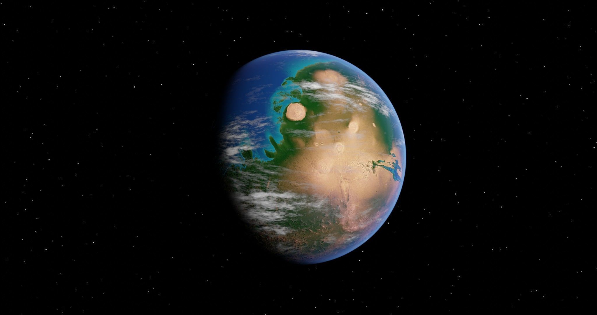 Scifi Terraforming Mars - animated 3D model_2