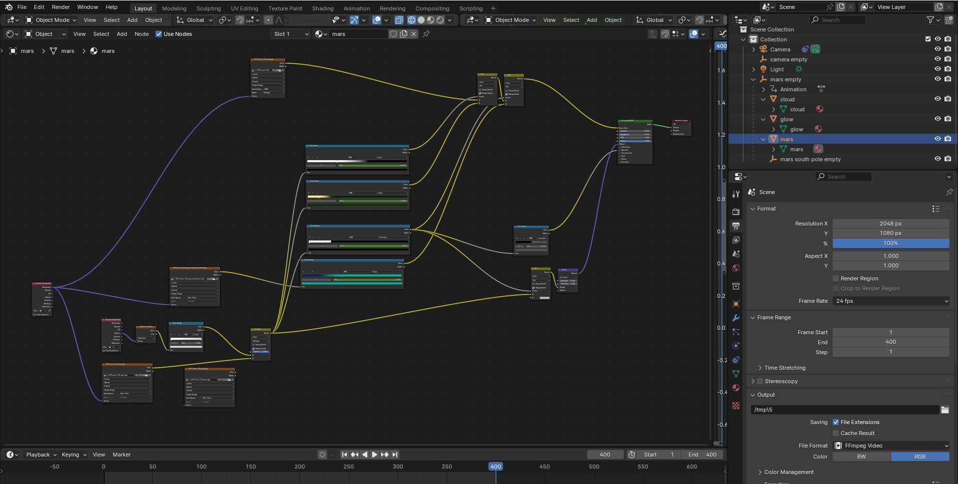 Scifi Terraforming Mars - animated 3D model_6