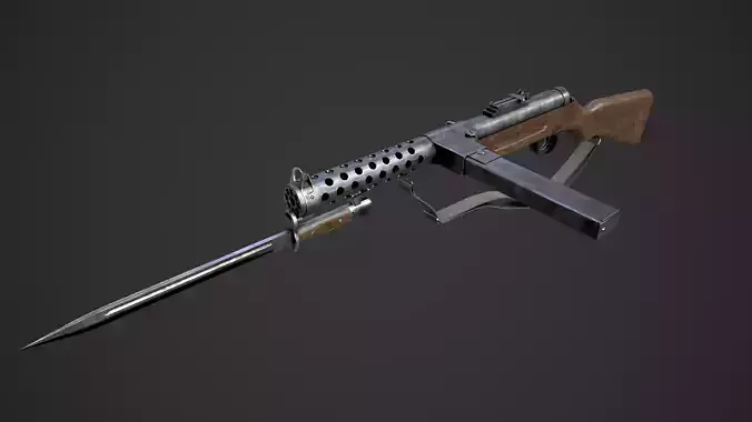 Schmeisser MP-28 Rifle AAA Game Ready Weapon FPS Asset Low-poly
