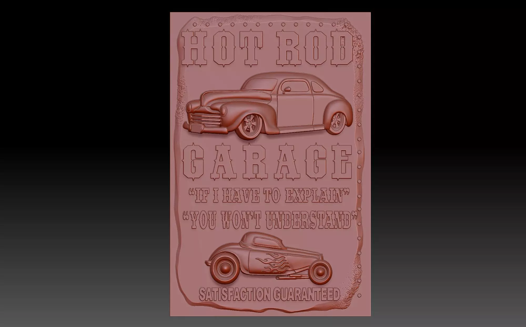 Garage  poster  3D print model_0