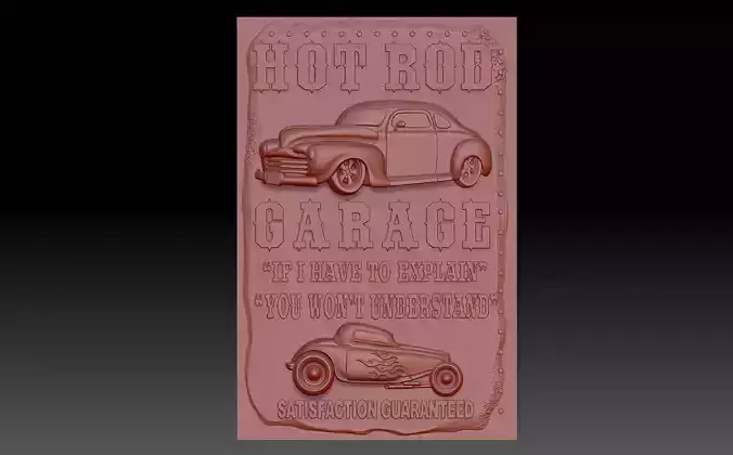 Garage  poster  3D print model