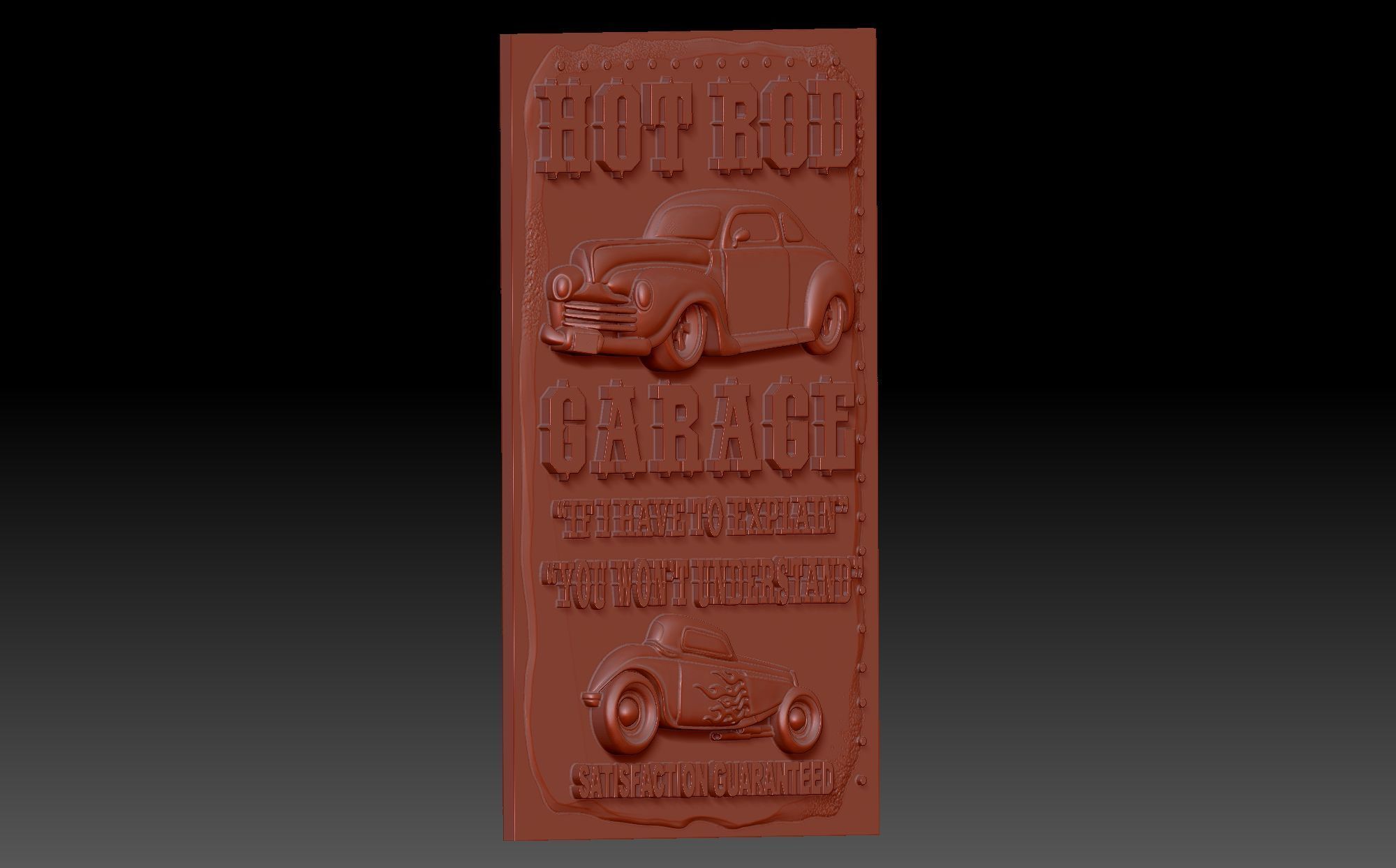 Garage  poster  3D print model_4